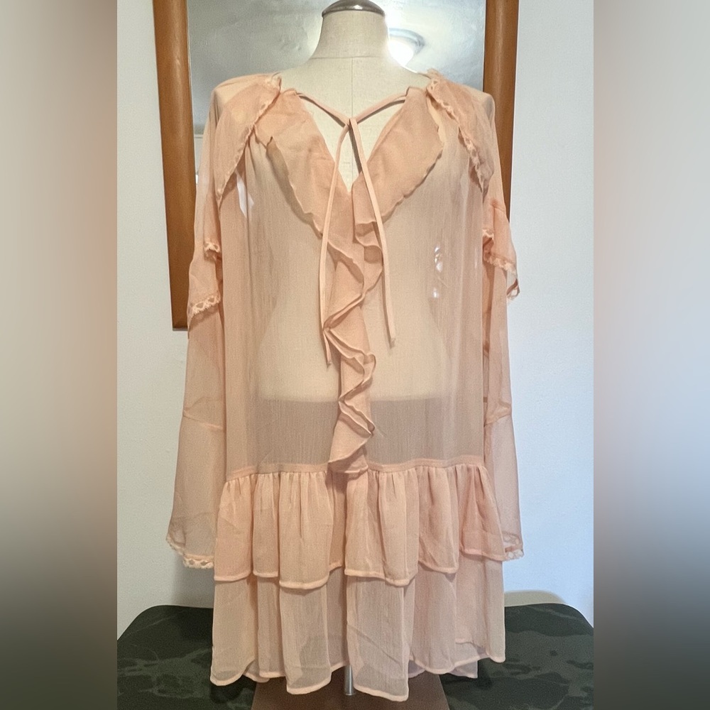 Versatile Sheer Peach 🍑 Dress
